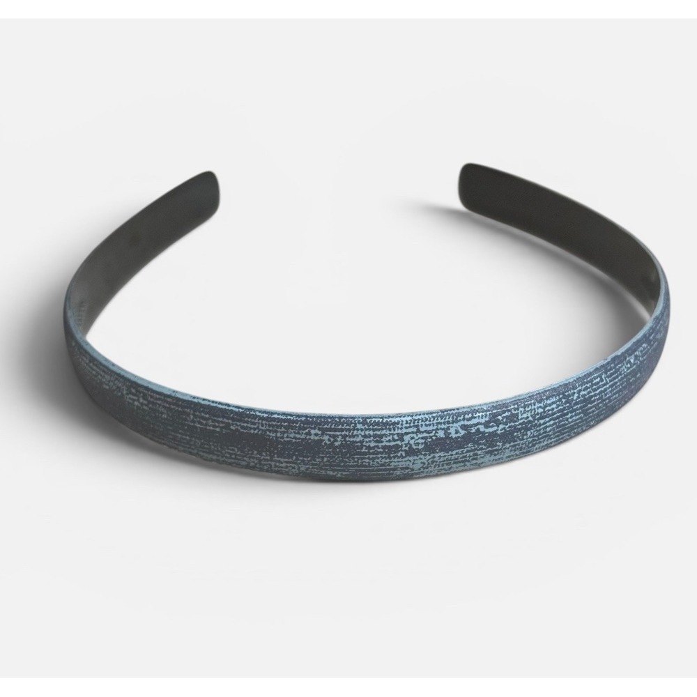 Chambray‎ Denim Patterned Plastic Ultralight 1/2" Headband Classic Americana 90s